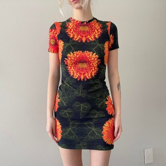 Desigual flower printed mini dress - Picture 3 of 5